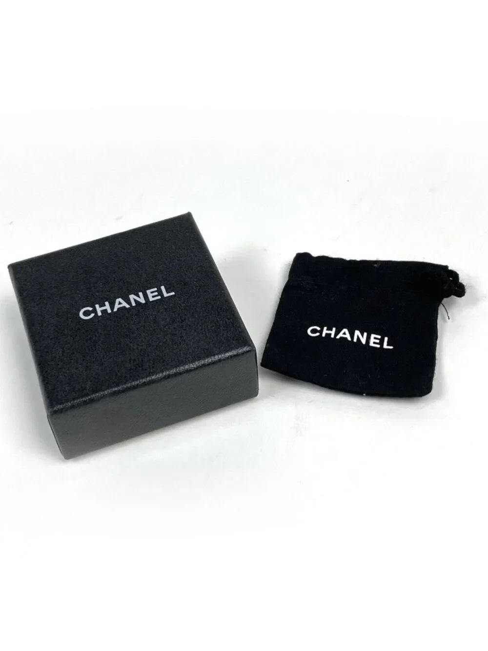 Chanel Necklace CC Logo Metal Plastic Silver